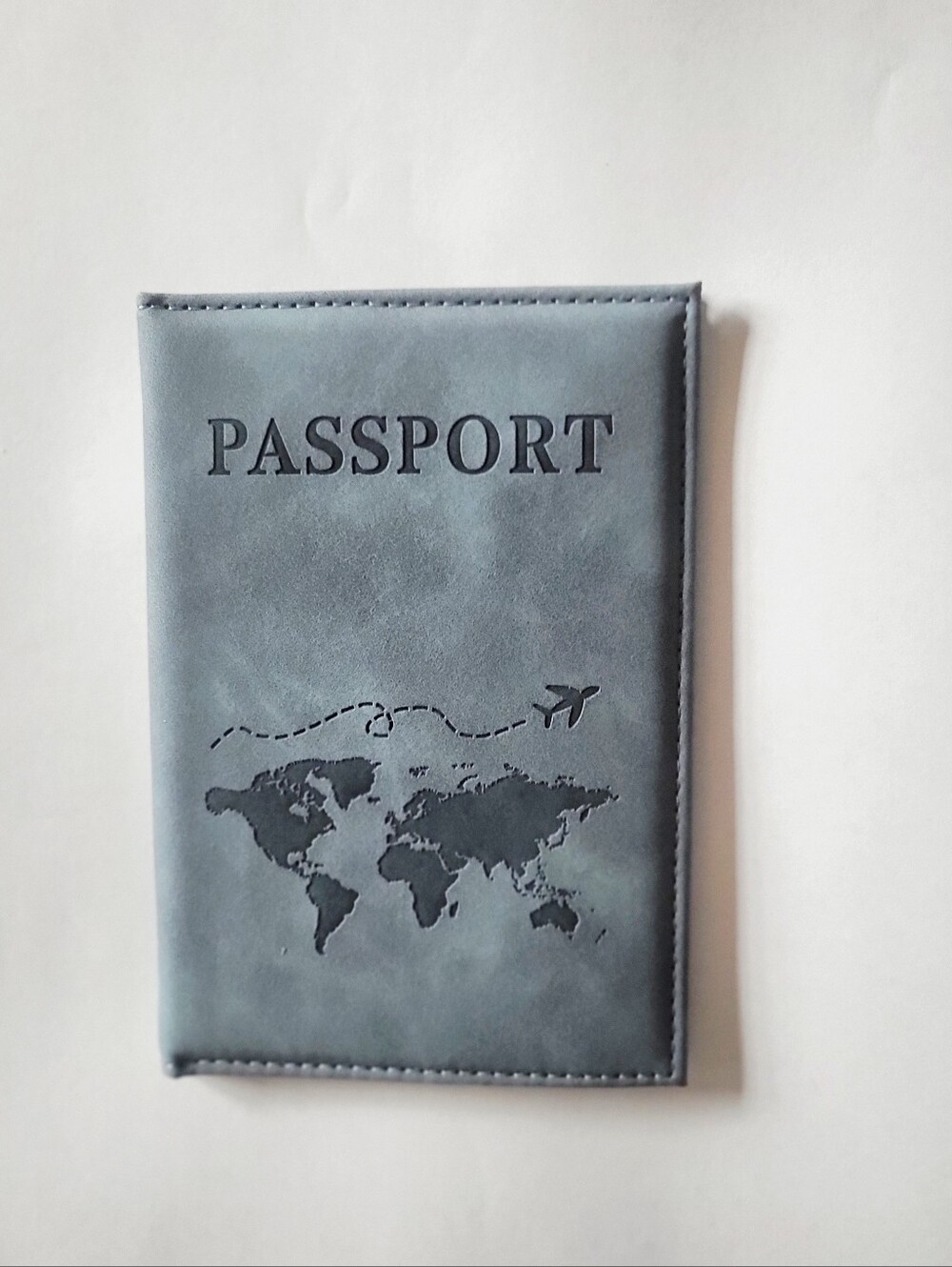 Gray-Blue Passport Cover (Unisex)
